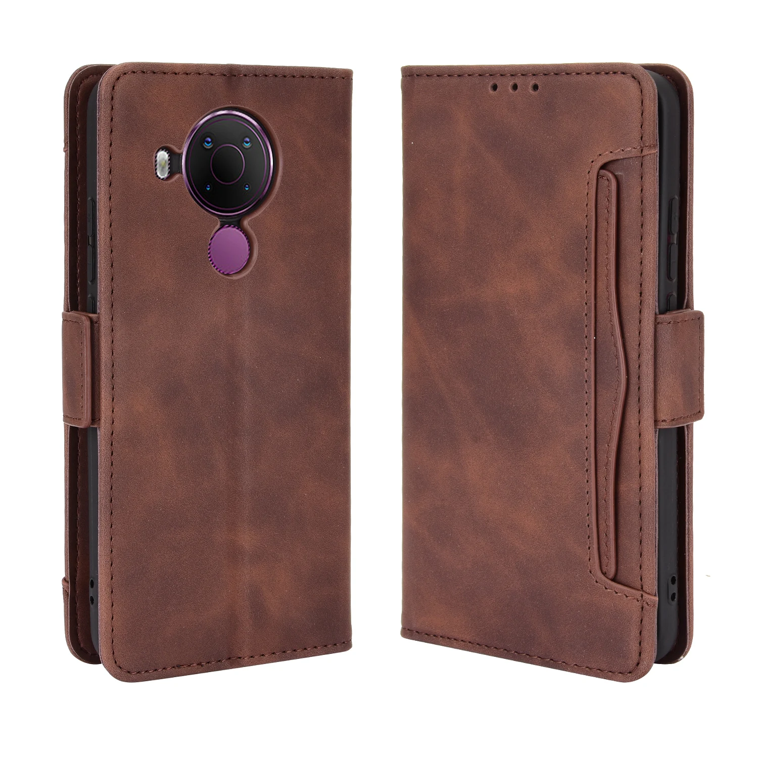 Cover Portafoglio In Pelle PU Con Magnetica E Supporto Per Nokia 1.4 - Design Lupo Di Notte - 5