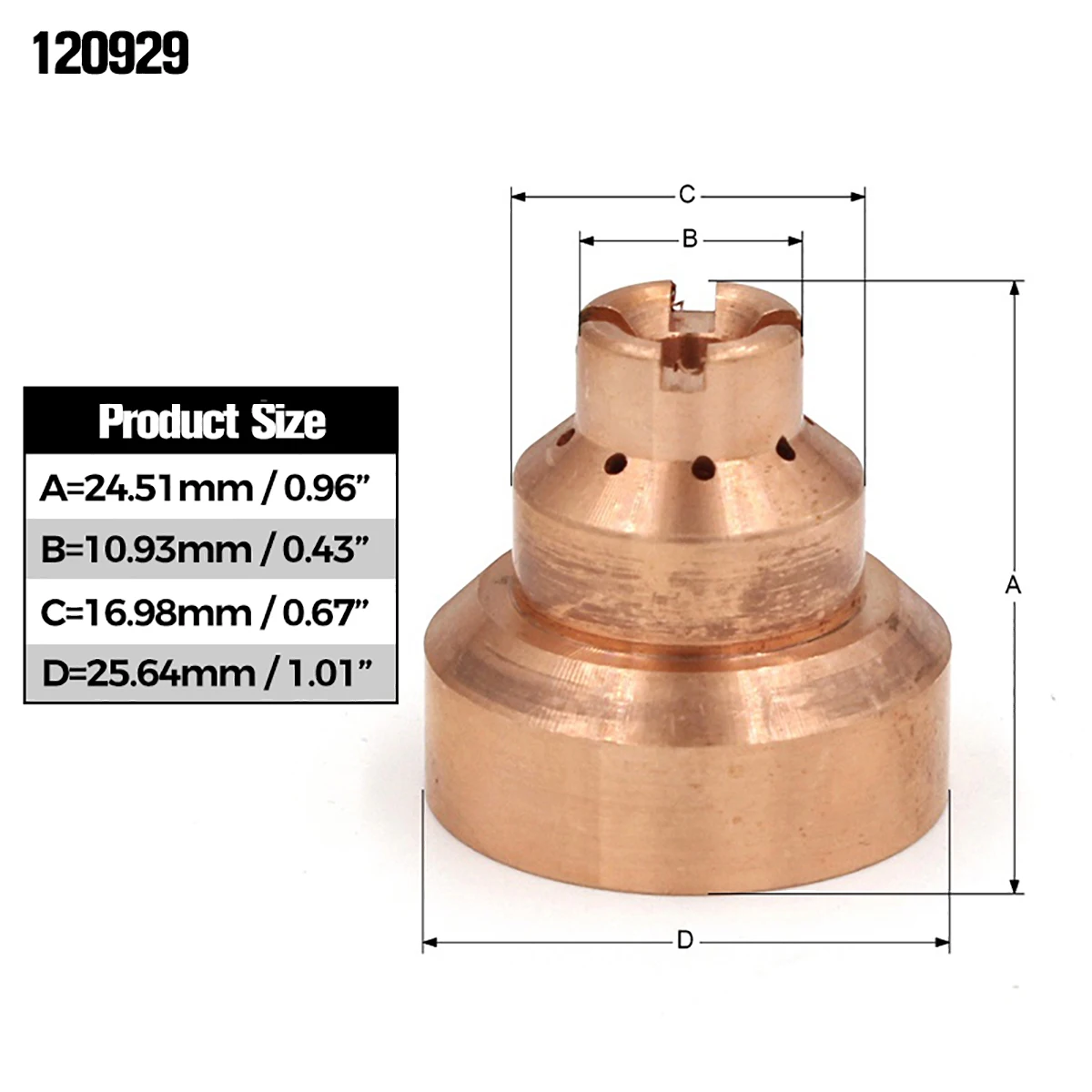 Plasma Electrode Nozzle Tip 40A 120926 120932 for 1250 Cutter Torch Qty-40 Plasma Electrode Nozzle Tip 40A 120926 120932 for 1250 Cutter Torch Qty-40