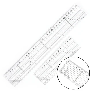 

1PC Grid Cutting Edge Tailor Craft Ruler Patchwork Foot Transparent Quilting Aligned Ruler Measuring Tool