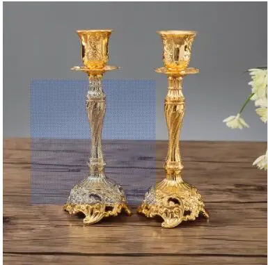 

reative European-style gemstone flower single-headed candlelight dinner Candlestick decoration new romantic luxury wedding