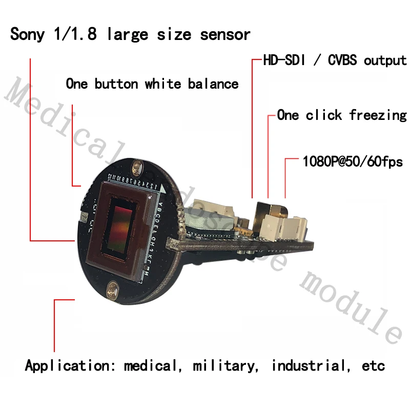 1/2 IMX385 1080P 60FPS HD-SDI Camera медицинская эндоскопическая камера Camera PCB модуль камеры поддерживает замораживание одним нажатием AWB и поддерживает OSD