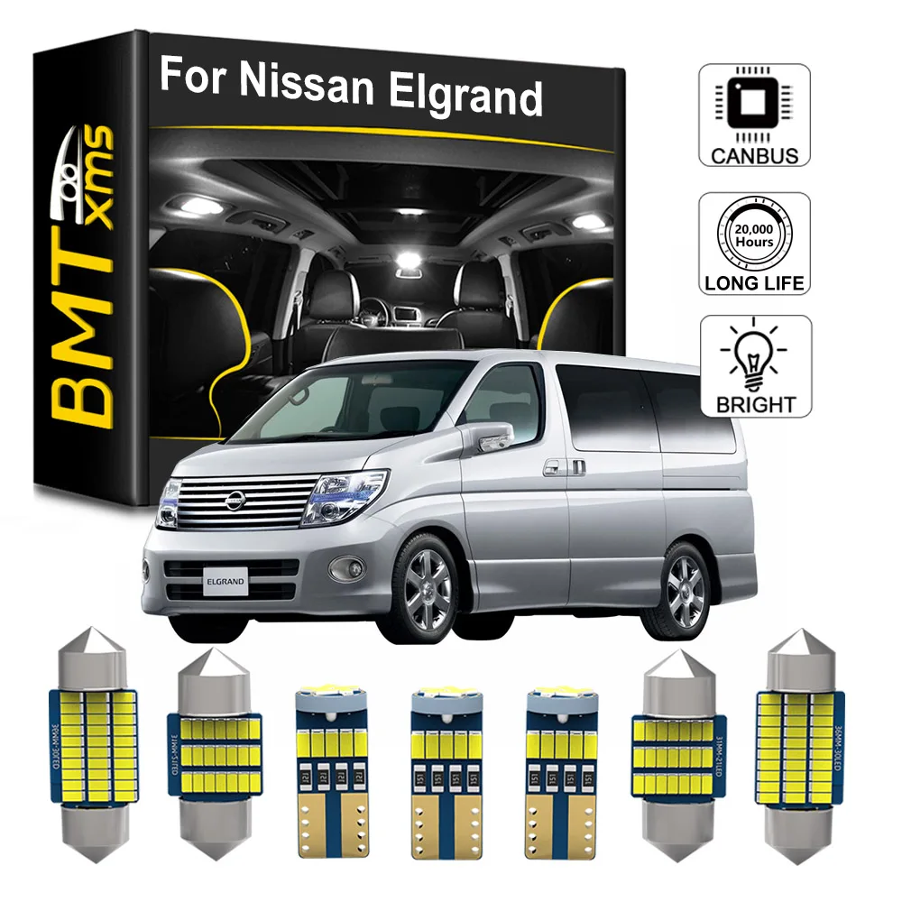 Светодиодные внутренние фары для Nissan Elgrand E50 E51 E52 JP 1997 2002 2005 2008 2010 2011 2012 2013 2014 2016 2017