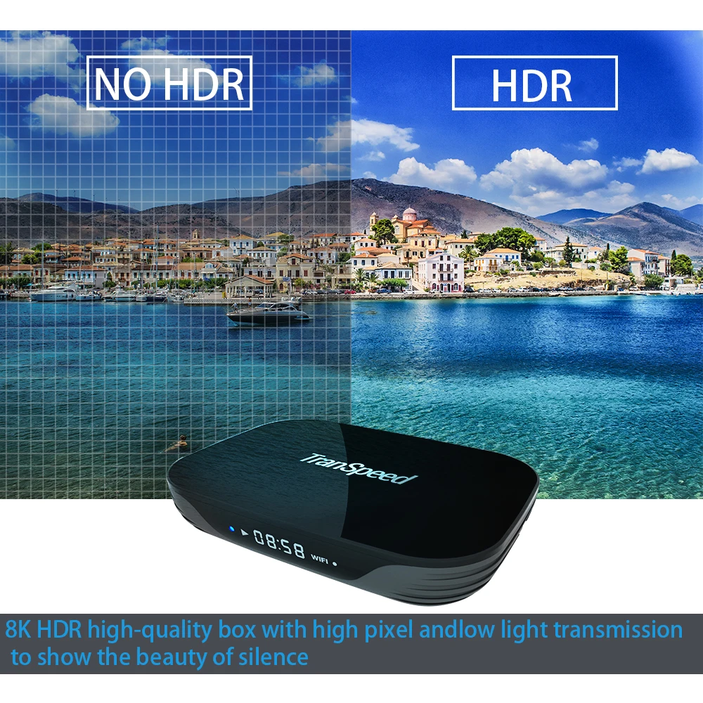 ТВ приставка Transpeed X3 AIR на Android 9 0 8K 4K Ultra XDR Youtube 1000 м Wi Fi Amlogic S905X3 4 Гб 32 ГБ 64 128