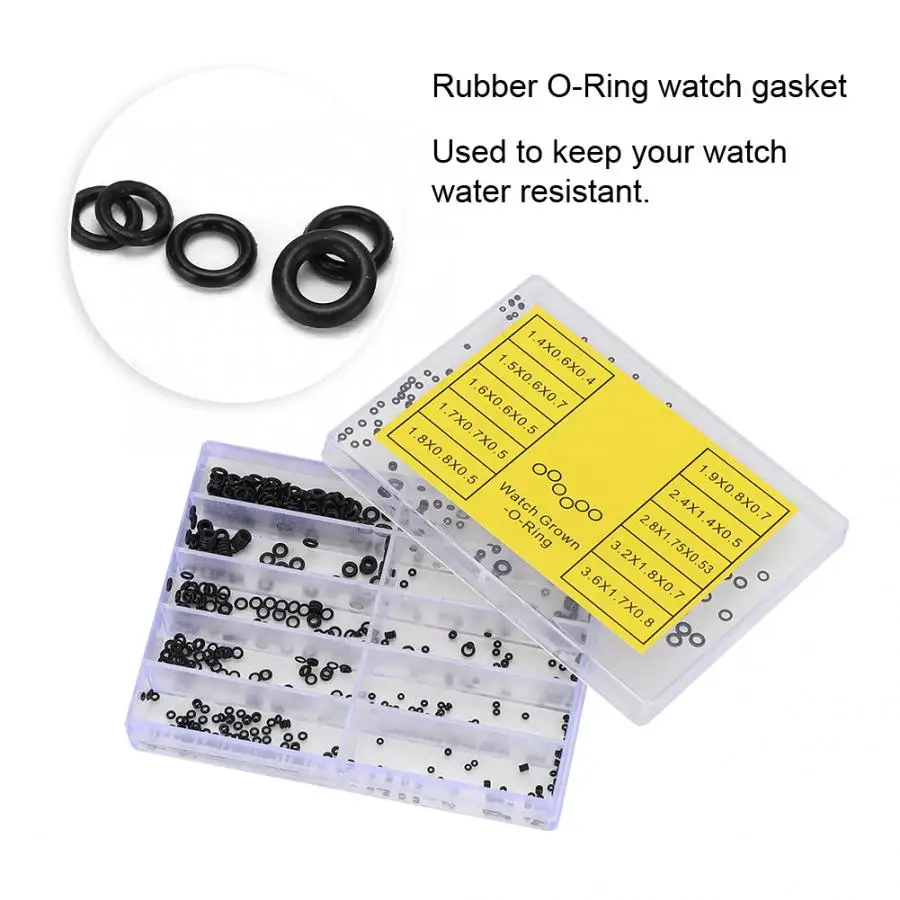 Watchmakers “O” Ring Gaskets 100pc assorted sizes kit New 