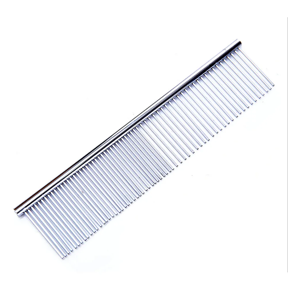 Dog Grooming Styling Home Gift Hair Tools Stainless Steel Anti Static Pet Comb Salon Convenient Single Row Cleaning Practical