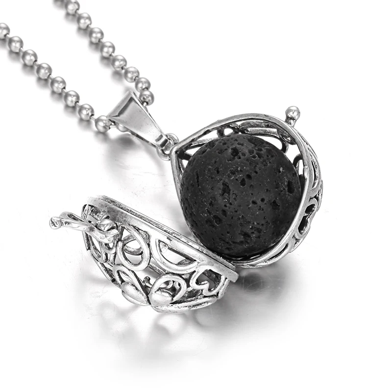 Новое Колье аромараспылитель Lava Stone для женщин шарики для беременных кулоны ароматерапия эфирное масло колье аромараспылитель кулон "мексиканский шар"