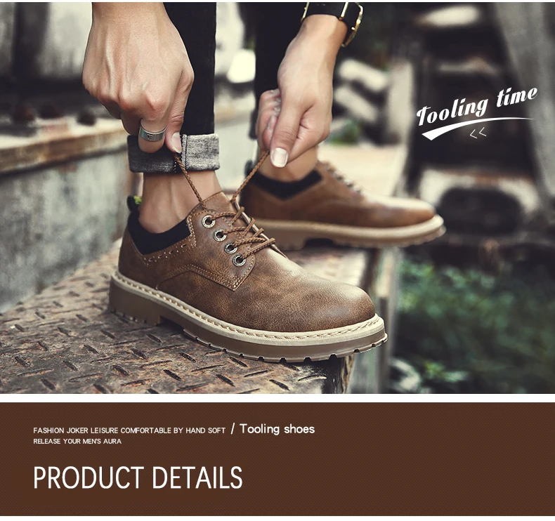 Vintage lace-up oxford leather shoes for men dance party wedding dress shoes genuine leather low-top martins boot outdoor sneakers (4)