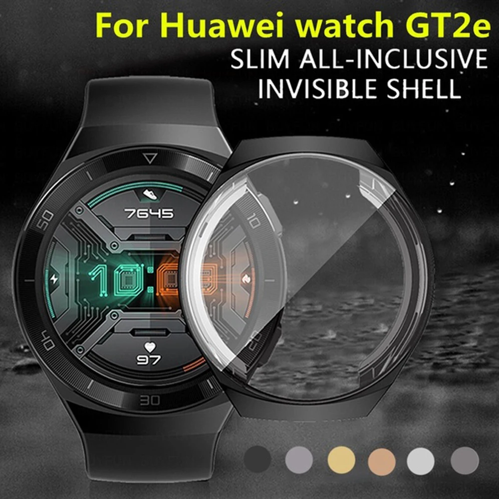 도금 TPU 시계 케이스, 전체 커버 화면 보호기, 부드러운 투명 보호 케이스, 화웨이 워치 GT 2e 액세서리, 1PC
