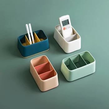

Plastic Storage Box Multifunction Desk Organizer Box Simple Style Home Office Remote Control Storage 16.2*8.2*10cm