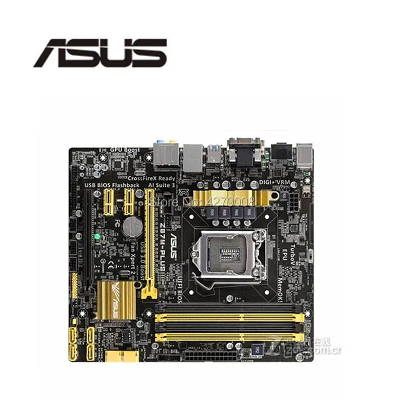 

Socket LGA1150 PCIE3.0 USB3.0 SATA3 For ASUS Z87M-PLUS Original Used Desktop for Intel Z87 Motherboard DDR3