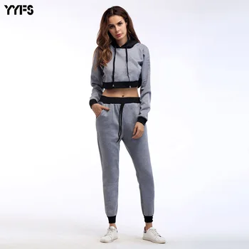 

New Women's Sports Suit Leisure Short Top + Trousers Two-Piece Set