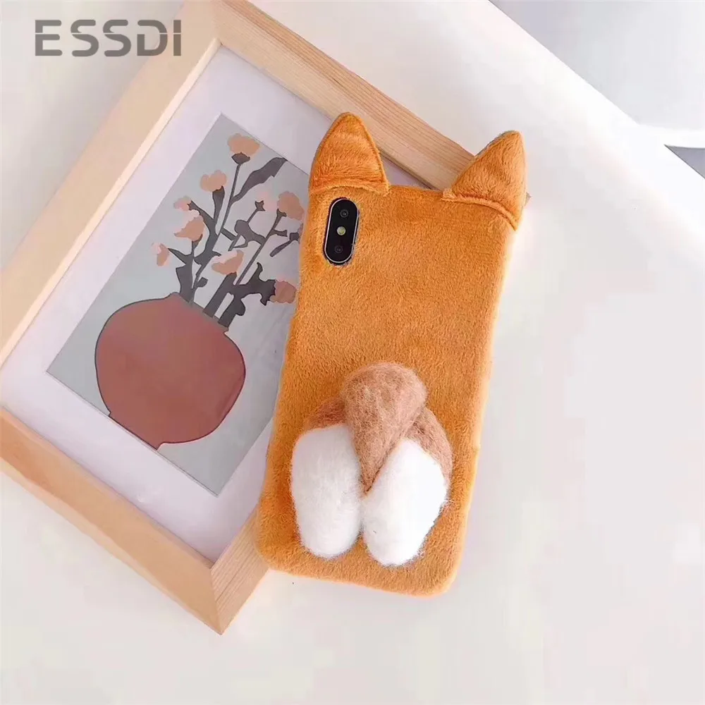 

Essidi Cute Animal Keki Dog Butt Phone Cases For iPhone XR XS Max 6 6S 78 Plus X Soft Back Cover Mobile Phone Case Accessories
