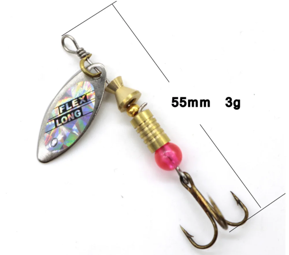 CASTFUN 10pcs/lot Fishing Spoon Lures Spinner Bait With Hook Tackle 3g-7g Fishing Wobbler Metal Baits artificial free box