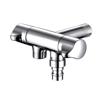 

3-Way Shower Arm Diverter One Into Two Out for Handshower 2 Functions Faucet Valve for Shower Mixer Brass Body Chrome Plated