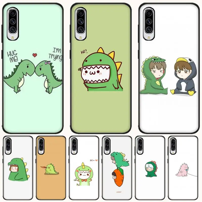 

Cute Dinosaur Headgear Phone Case For Samsung GalaxyA51 A10 A20 A30S A40 A50 A70 A71 For Samsung Note 8 9 10 Tpu Cases Cover