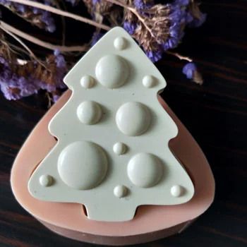 

HC0162 PRZY Silicone Mold Soap Molds Gypsum Chocolate Candle Candy Mold Clay Resin Bubble Christmas Tree New Moulds Eco-friendly