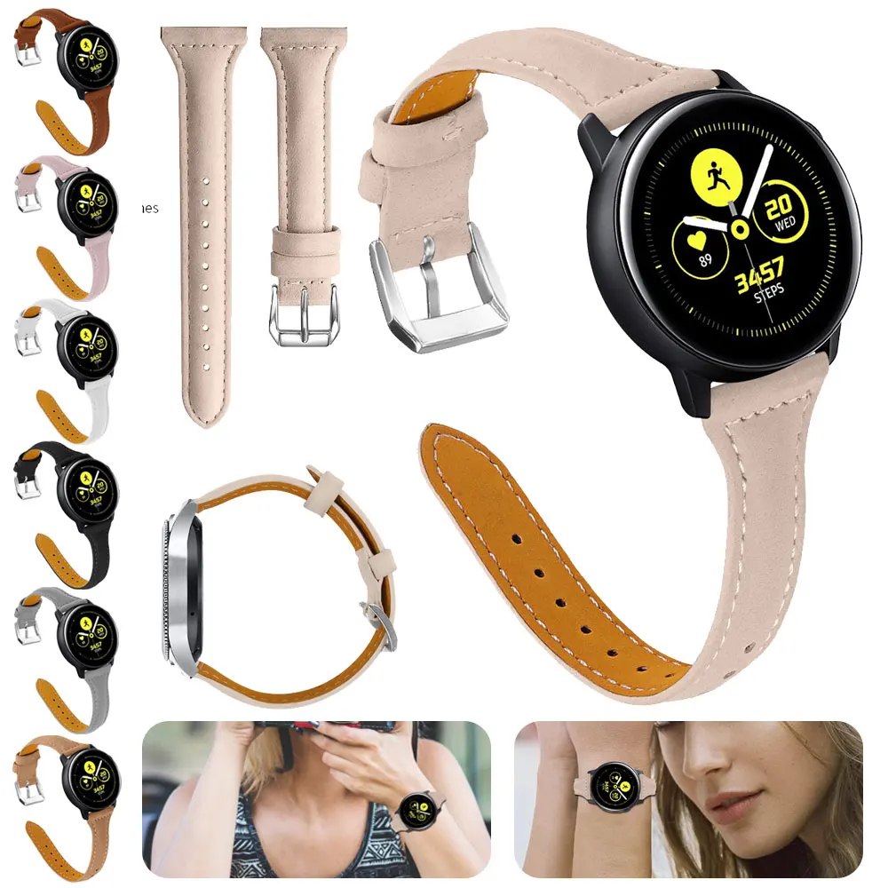 Роскошный кожаный браслет для Garmin Vivoactive 3 ремешок для часов Универсальный 20 мм быстросъемный женский ремешок для часов Сменный ремень