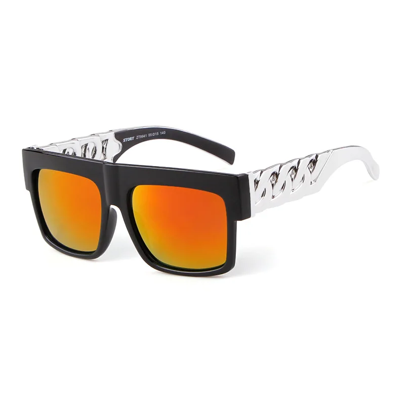  Gafas de sol hip-hop de marco pequeño para hombres y mujeres, gafas  de sol cuadradas de pierna ancha con personalidad retro (color F, tamaño:  1) : Ropa, Zapatos y Joyería