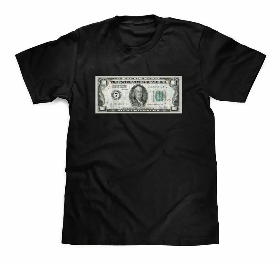 Популярная футболка с надписью Старый сто доллар (S-Xxl) $100 на заказ | Мужская одежда