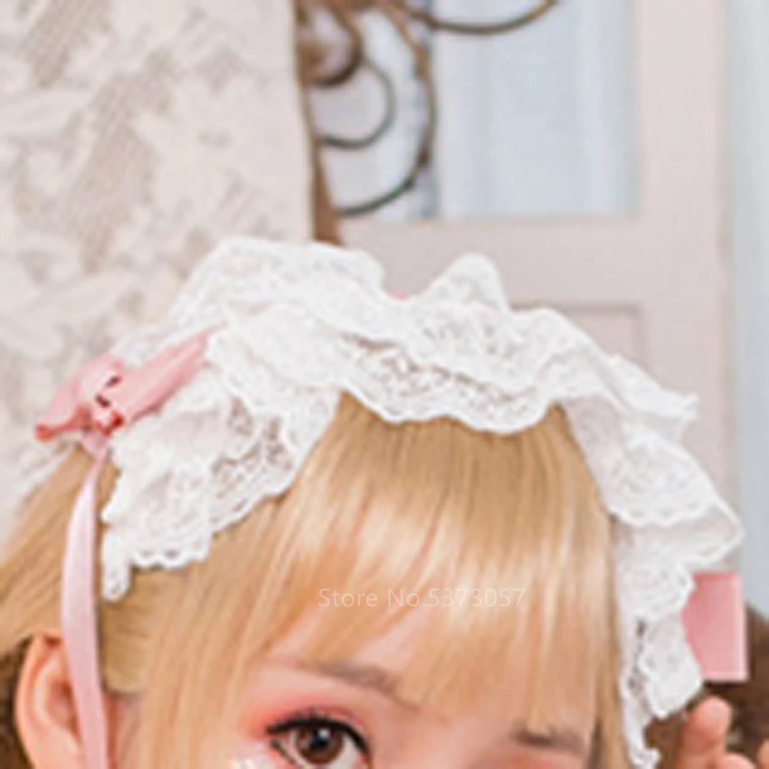 Headwear2 Платье в стиле Лолиты, мягкое платье в японском стиле, Ретро стиль, с бантом, с рюшами, с длинным рукавом, черный, красный цвет, платье принцессы, вечерние платья для женщин, карнавальный костюм - Цвет: Headwear2