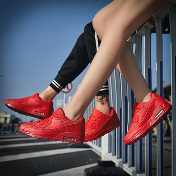 

New white Air Maxs 90 running shoes fashion breathable sneakers running comfortable large size casual shoes couple new