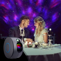 Projecteur de Nuit de Ciel Étoilé Coloré et Galaxie Pour Enfant, Lampe à Projection Romantique avec Lecteur de Musique, Bluetooth et USB, Idéal comme Cadeau 