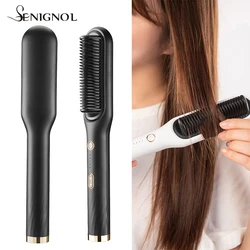 SENIGNOL Multifunctional Hair Straightener Curler Brush Ceramic Electric Women Hair Styler Comb Hair Straighteners Fast Heating