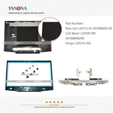 Orig New L20313-001 AP28B000120 For HP Pavilion 15-CX Series LCD Back Cover Rear Lid+ Front Bezel+ Hinges Logo in Green+Screws