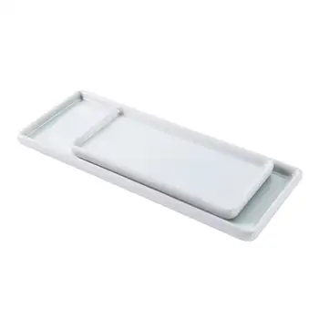 

Porcelain Trays Sanitary Storage Pallet Rectangle Porcelain Trays Ceramic Base Holder Bathroom Ceramic Base Storage Tray For Bar