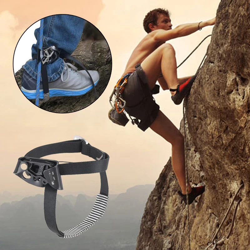 Mountaineering Rock Climbing Left Foot Rope Ascender Riser Equipment Device Tool