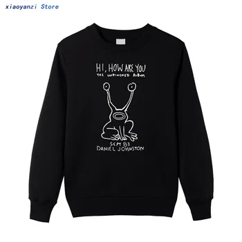 

Sweatshirts Kurt Cobain Daniel Johnston Rock Roll band men Hi How Are You Letter Print hoodies Cotton O Neck pullovers TO451