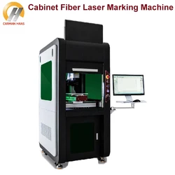 Cabinet 50w Fiber Laser Marking Machine For Metal Deep Engraving Marking