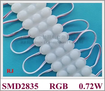 

injection LED module light RGB DC12V 55mm*16mm SMD 2835 0.72W IP65 automatic color change no need controller can not control