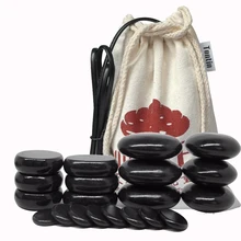 TONTIN горячий массаж энергии тела Базальтовый Камень Набор Салон красоты спа с толстым холстом нагревательный мешок 220& 110 вольт CE и ROHS