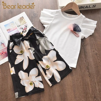 

Bear Leader Girls Clothes Set Kids Set New Summer Children Clothing Short Sleeve T-shirt Print Pants 2Pcs Set Fashion Kids Suits
