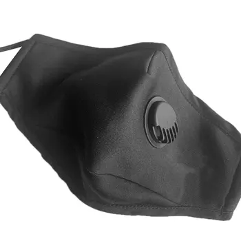 

Cotton mask Dustproof and breathable PM2.5 washable mask Cotton with valve Anti haze dust mask black 1 pcs