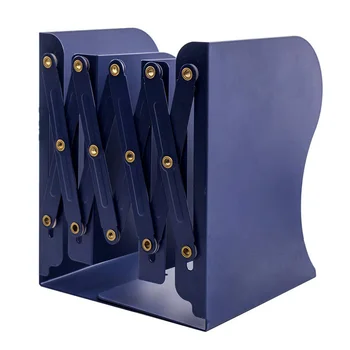

Simple Nature Style Blue Decorative Metal Iron Bookends Holder Stand Desk Nonskid Adjustable Bookend