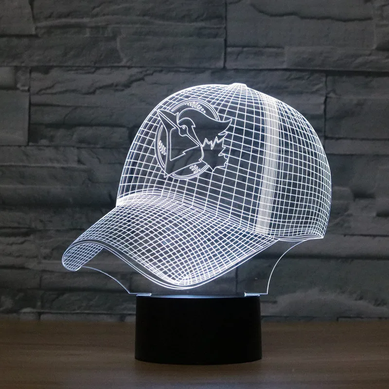 

2019 Foreign Trade New Style Toronto Blue Jays Baseball Cap 3D Colorful Touch Control LED Visual Lamp 8072