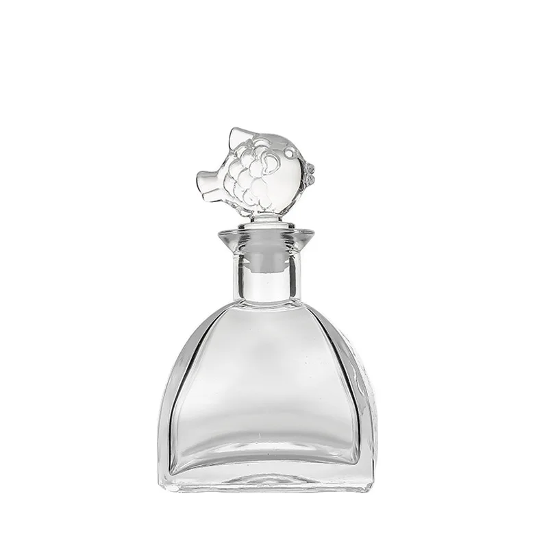 5pcs 150ml Yurt Aroma Glass Bottle Rattan Fragrance Diffuser Perfume Bottle Scent Volatilization Glass Container Home Decor
