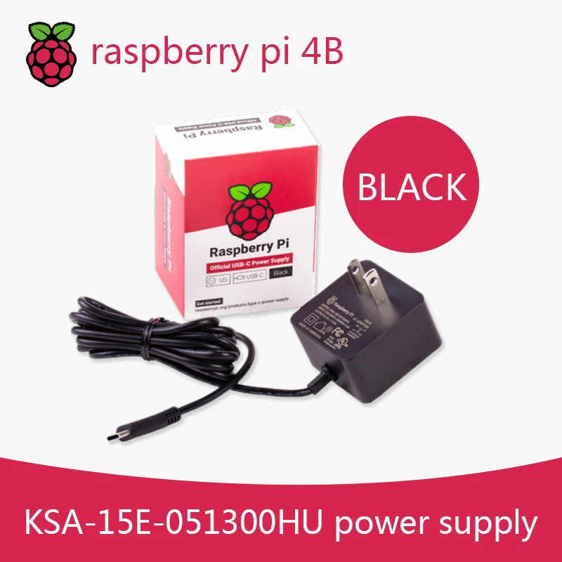Raspberry Pi 15,3 Вт USB-C источник питания официальный и рекомендуемый USB-C источник питания для Raspberry Pi 4