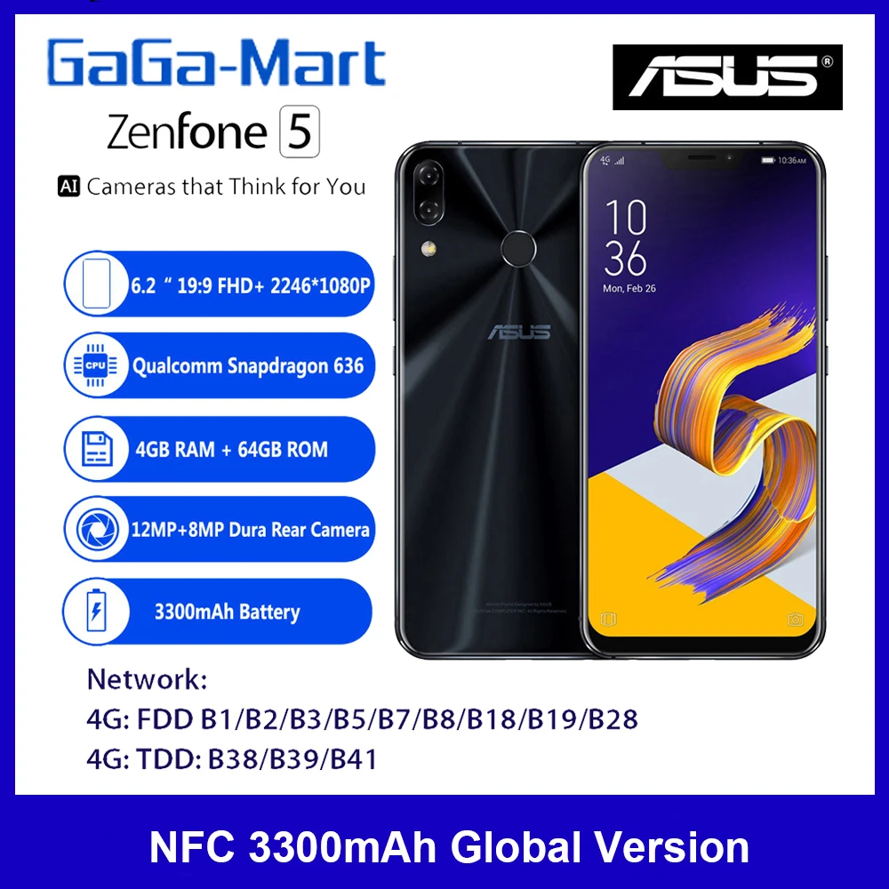 Глобальная версия ASUS ZenFone Max Plus M1 64 ГБ 5 7 дюймов Восьмиядерный 16 МП 8 Мп 4130 мАч