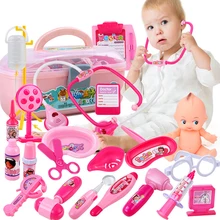 Surwish 22Pcs Дети ролевые медицинские инструменты моделирование стетоскоп ящик для хранения Playset с светильник рождественские подарки-красный