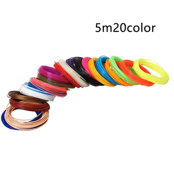 

5M 3d Pen Filament Durable High Strength 20 Colors Professional Tool Printing 1.75mm Office Replacement Materials PLA Solid