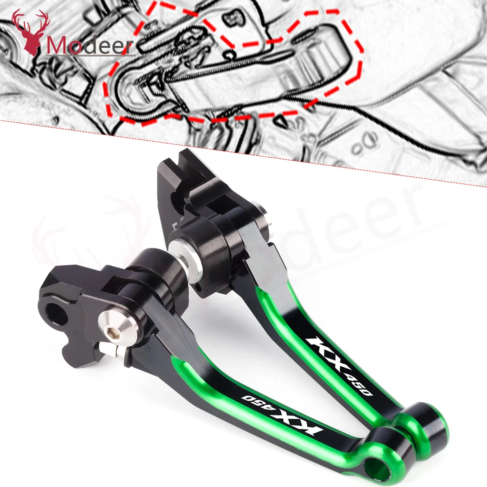 2 Pcs Motorcycle Accessories Brake Clutch Lever Handle For KAWASAKI