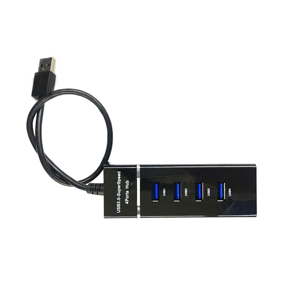 4 Порты usb-хаб удлинитель адаптер высокое Скорость передачи USB 3,0 концентратор Портативный USB разветвитель для ноутбука Тетрадь ПК Прямая