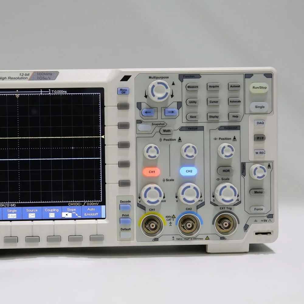 OWON XDS2102A двухканальный Глубокая память ЖК-дисплей Дисплей цифровой запоминающий осциллограф, осциллоскоп измеритель диапазона 100 МГц 1GSa/s