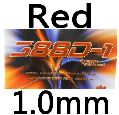 RED 1.0mm Dawei 388D-1(Quattro) длинный Pips-Out Настольный теннис Резина без губки(Topsheet, OX - Цвет: RED 1.0mm