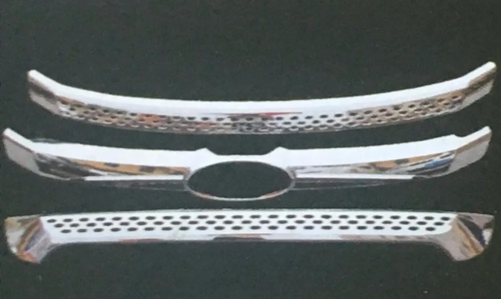3pcs ABS Front Middle Grille Grill Cover Strip Decor Trim For Ford Explorer Grille trim 2011 2012 2013 2014 2015