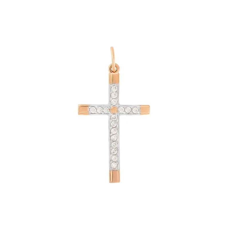 Gold pendant with cubic zirconia 000-312767 our gold | Украшения и аксессуары