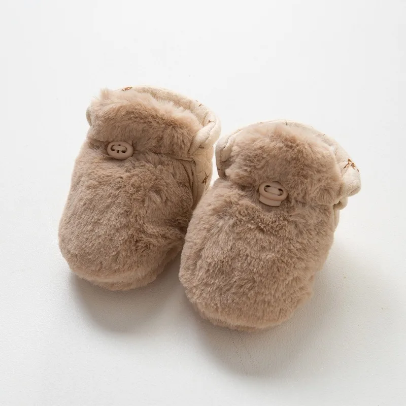 Зимние теплые ботинки унисекс из искусственного флиса для новорожденных; Классическая обувь для малышей; обувь для мальчиков